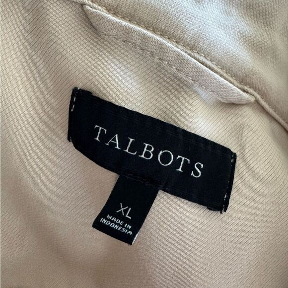 Talbots Twill field Light Fawn Jacket Size XL - Picture 9 of 10